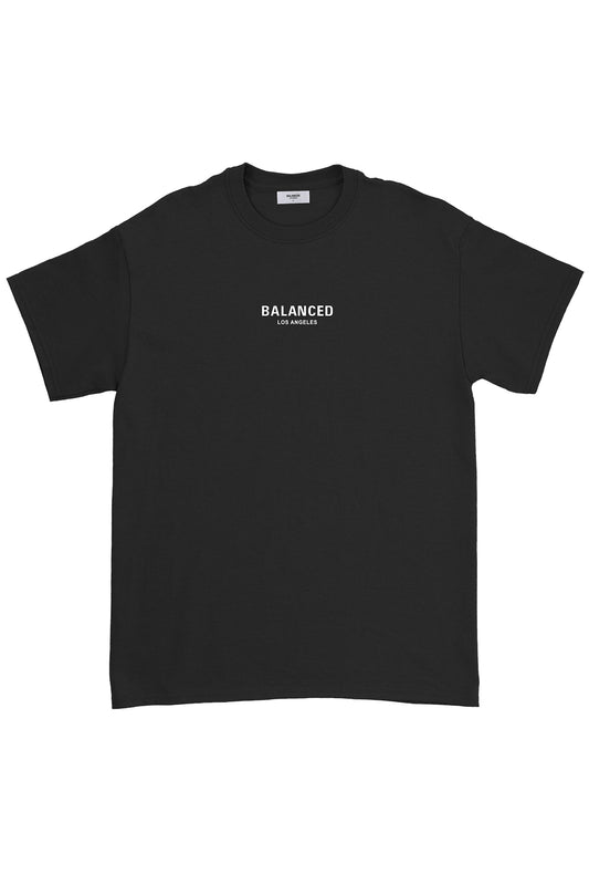 Black Balanced Signature Tee